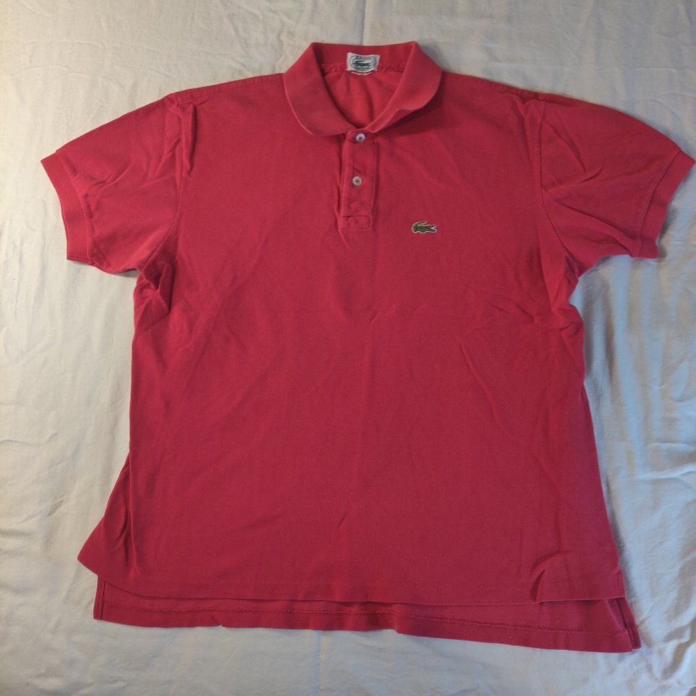 Lacoste Men Polo Shirt US M Red Short Sleeve